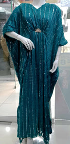 Ready to Wear Moonlight Kaftan Dress with Attached Inner | Free Size Flowy Party Dress