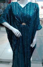 Ready to Wear Moonlight Kaftan Dress with Attached Inner | Free Size Flowy Party Dress