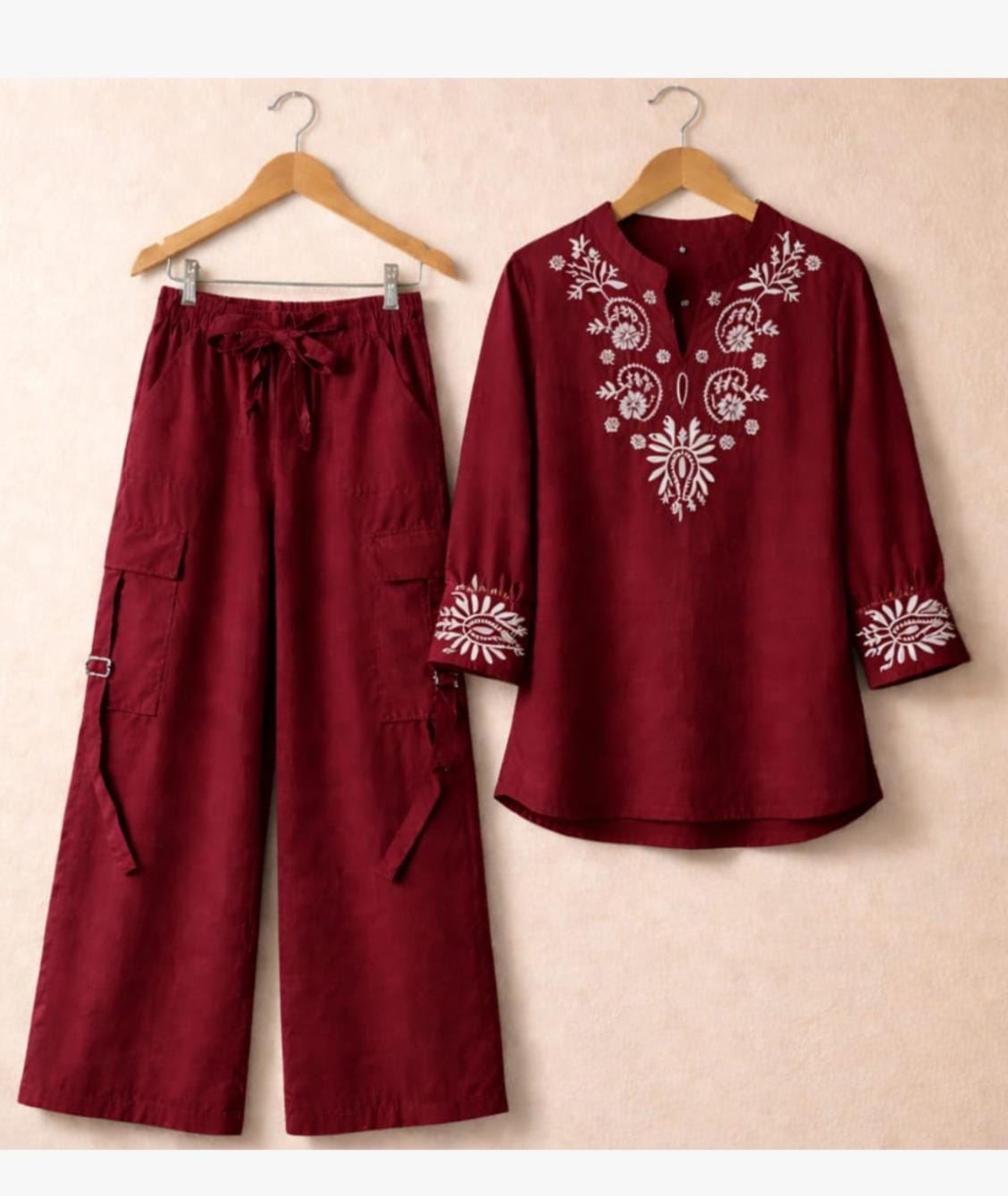 Ready to Wear Women's Soft Cotton Printed Summer Suit (2-Piece Shirt & Trouser)