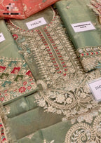 Heavy Embroidered Mysorie & Khaadi Net 3-Piece Formal Suit