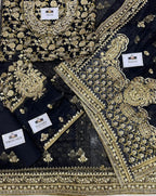 Heavy Embroidered Net Saree with Sequence & Stone Handwork (Master Replica)