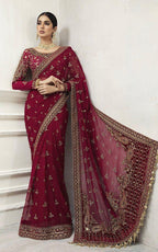 Heavy Embroidered Net Saree with Sequence & Stone Handwork (Master Replica)