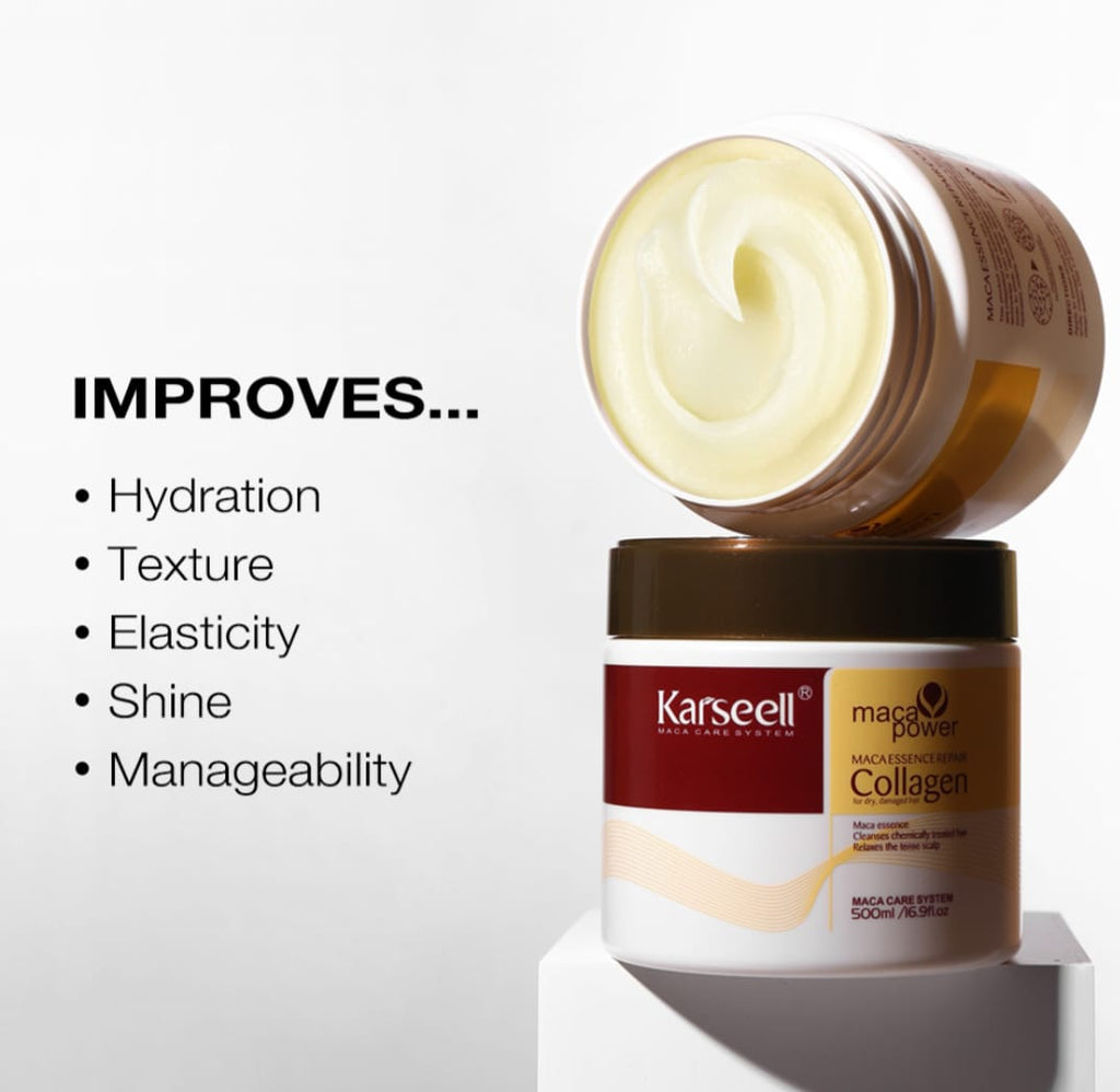 Karseell Maca Power Collagen Hair Mask (500g) – Deep Conditioning & Repair Treatment