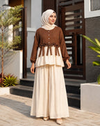 Ready to Wear Summer Cotton Short A-Line Frock Shirt with Front Bow & Flapper (2-Piece Set)