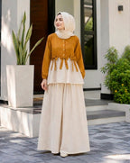 Ready to Wear Summer Cotton Short A-Line Frock Shirt with Front Bow & Flapper (2-Piece Set)