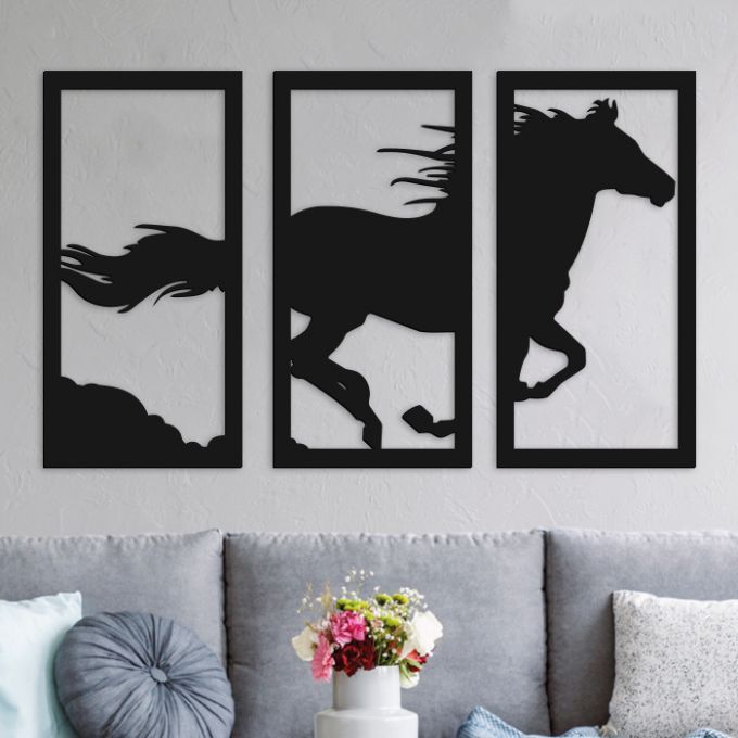 3-Piece Modern Wooden Wall Decor Set (12x24 Inches) – Premium Quality Wall Art