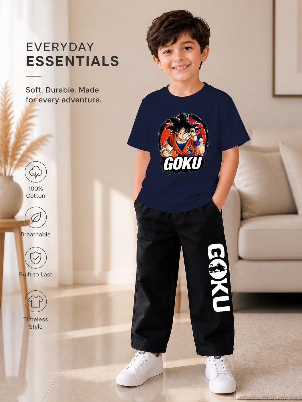 Kids 2-Piece T-Shirt & Jeans Pant Set (Ages 1–8 Years) – Premium Casual Wear