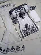 Ready to Wear Front Heavy Embroidered Organza 3-Piece Suit with Frill Dupatta