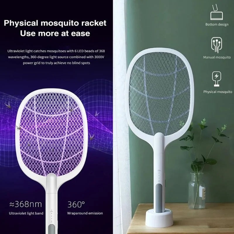 USB Rechargeable Mosquito Racket – Electric Fly & Insect Swatter Bat