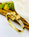 Fancy Butterfly Design Stainless Steel Zircon Stones Hand Cuff for Her