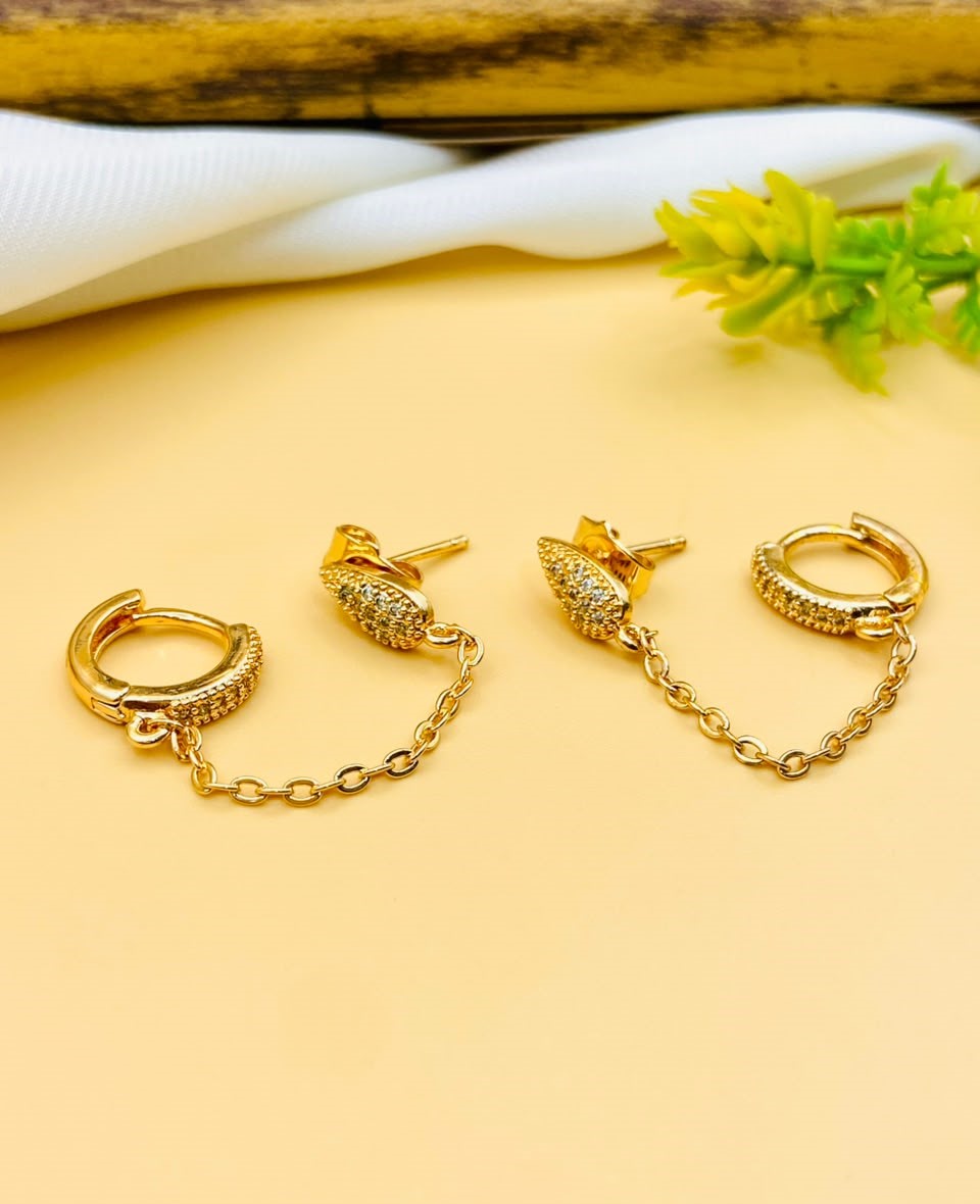 Fancy Gold Plated Micro Zircon Ear Cuffs for Her