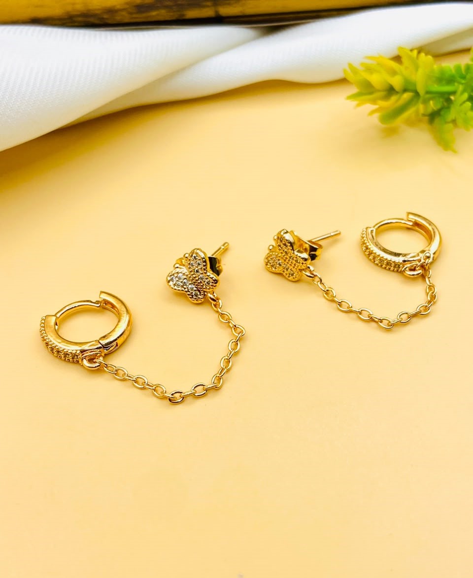 Fancy Gold Plated Micro Zircon Ear Cuffs for Her