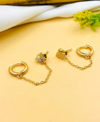 Fancy Gold Plated Micro Zircon Ear Cuffs for Her