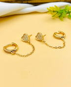 Fancy Gold Plated Micro Zircon Ear Cuffs for Her