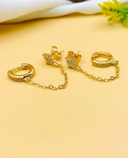 Fancy Gold Plated Micro Zircon Ear Cuffs for Her