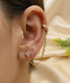 Fancy Gold Plated Micro Zircon Ear Cuffs for Her