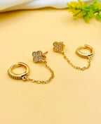 Fancy Gold Plated Micro Zircon Ear Cuffs for Her