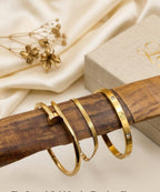 Fancy Pack of 3 Stainless Steel Hand Bracelets for Her