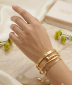 Fancy Pack of 3 Stainless Steel Hand Bracelets for Her
