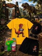 6-Piece Kids T-Rex Print Summer Gift Pack (Sizes 1–8 Years)