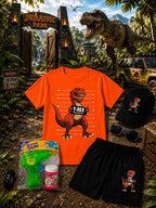 6-Piece Kids T-Rex Print Summer Gift Pack (Sizes 1–8 Years)
