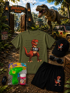 6-Piece Kids T-Rex Print Summer Gift Pack (Sizes 1–8 Years)