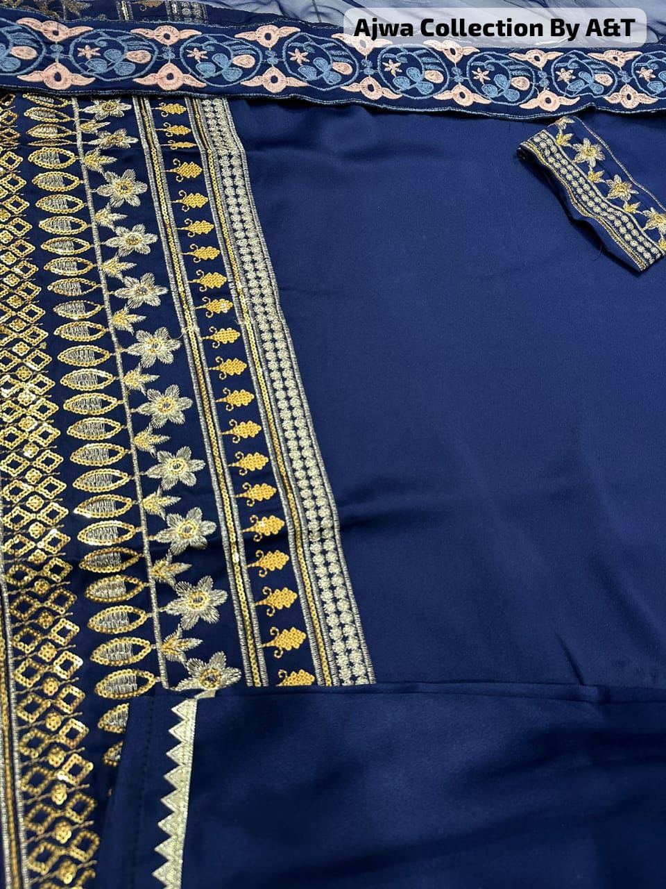 Ready to Wear Sequence Zari Embroidered Shamose Silk Short Shirt with Garara & Organza Dupatta 3-Piece