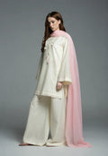 Ready to Wear Petal Grace 3-Piece Cotton Suit with Chiffon Dupatta