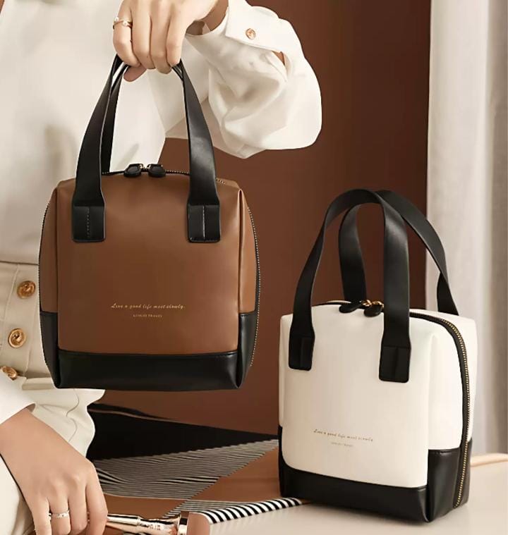 Imported PU Leather 2N2 Cosmetic Bag
