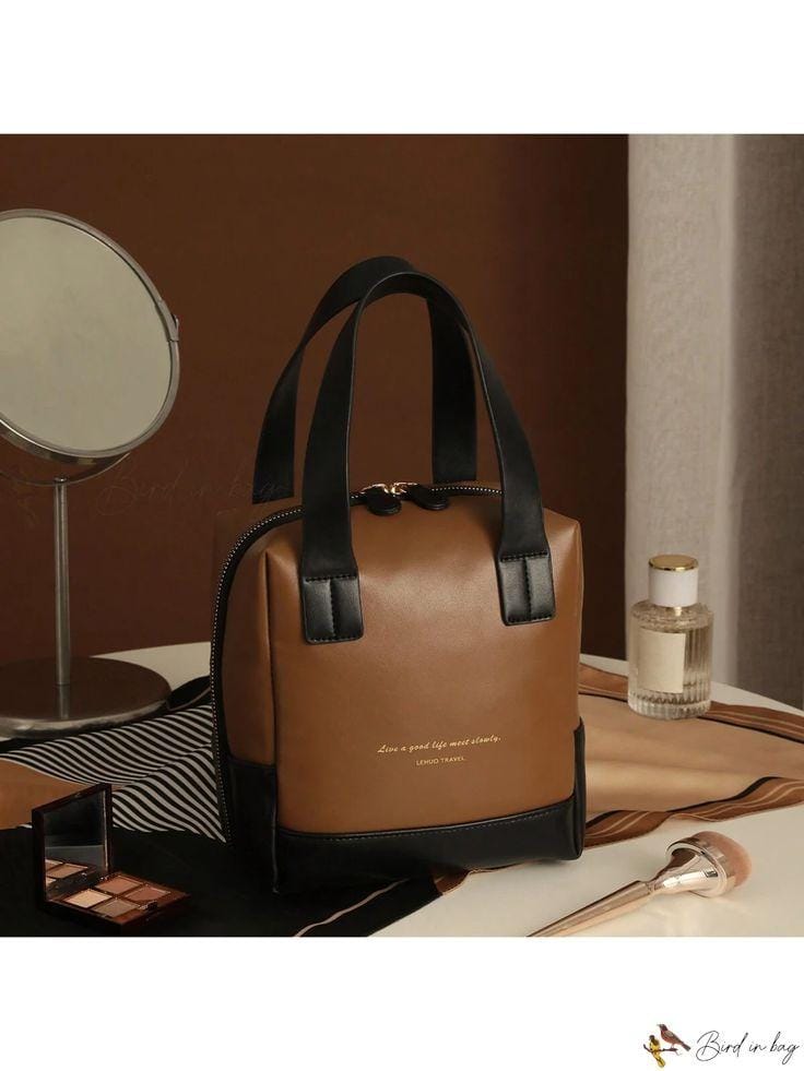 Imported PU Leather 2N2 Cosmetic Bag