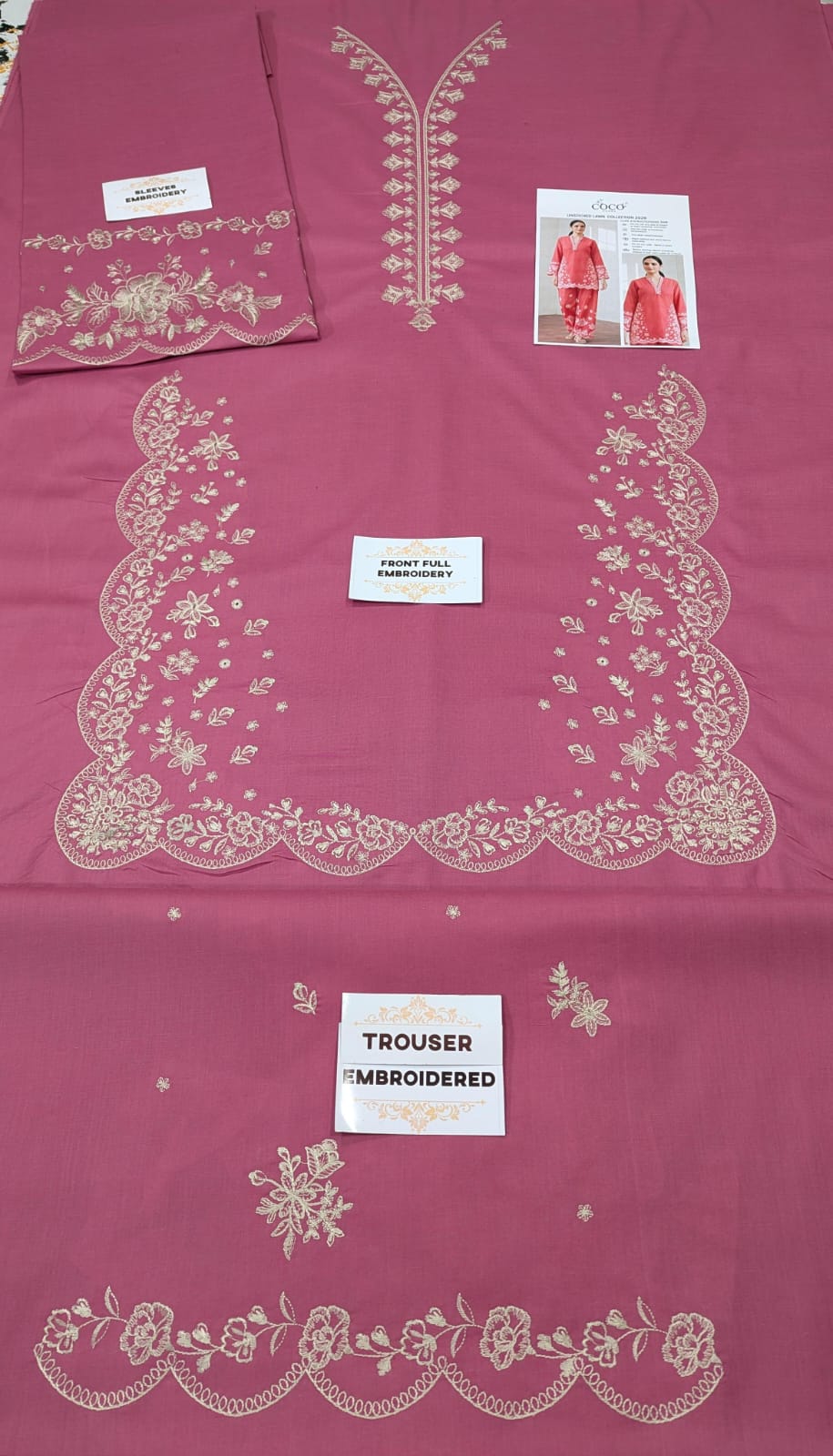 Stylish Pink Lawn Embroidered 2Pc Suit | Summer Collection