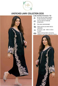 Elegant Lawn Embroidered 2Pc Suit With Plain Trouser | Summer 2026