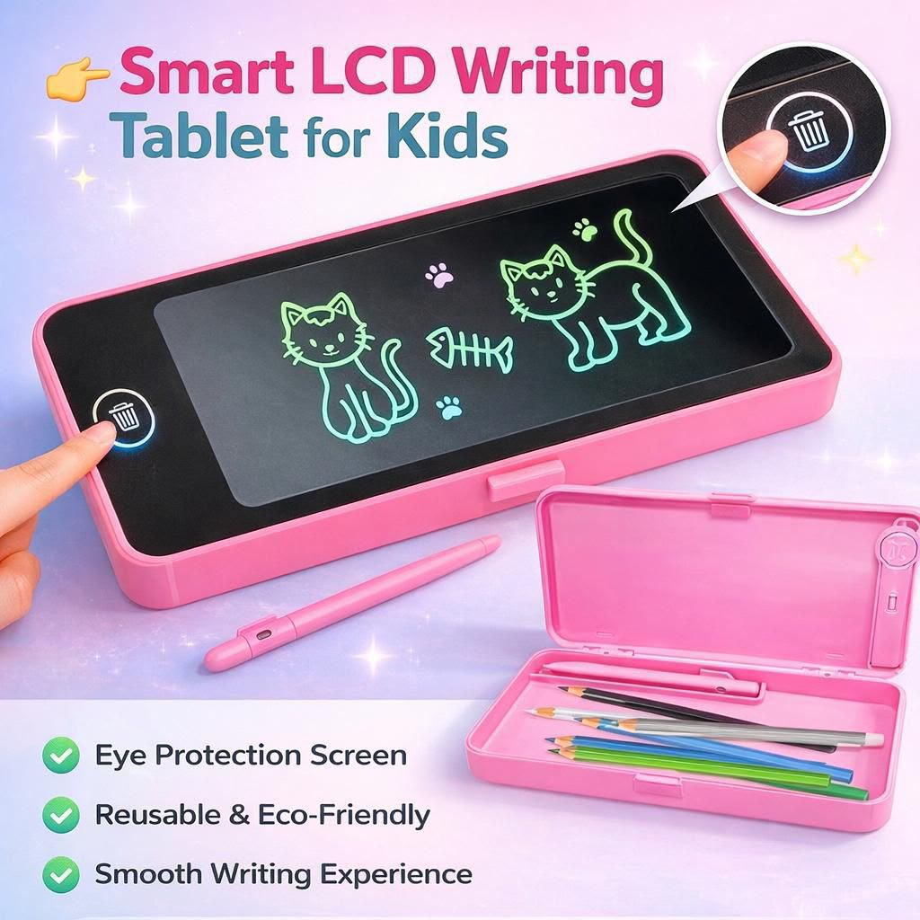 Pencil Box with Built-in Writing Tablet