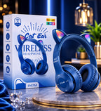 Foldable Cat Ear LED Wireless Headphones P47M - Cute Bluetooth Headset