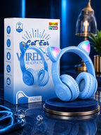 Foldable Cat Ear LED Wireless Headphones P47M - Cute Bluetooth Headset