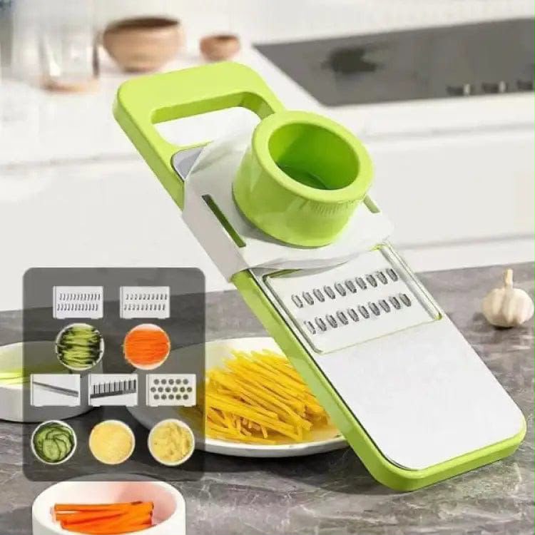 5-Piece Green Vegetable Slicer and Cutter with Box Packing