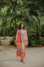 Ready to Wear Digital Printed Swiss Lawn Co-Ord Set with Monar Dupatta