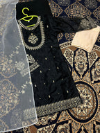 Kids 3-Piece Handwork & Embroidered Organza Shirt with Maysoori Trouser & Dupatta