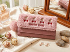 Spacious Double Pocket Hand Clutch with Mobile & Cardholder (Dark Pink)