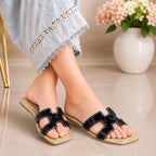 Elegant Black Ladies Slippers