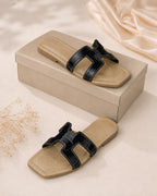 Elegant Black Ladies Slippers