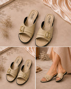 Premium Stylish Ladies Glossy Slippers with Cushioned Footbed