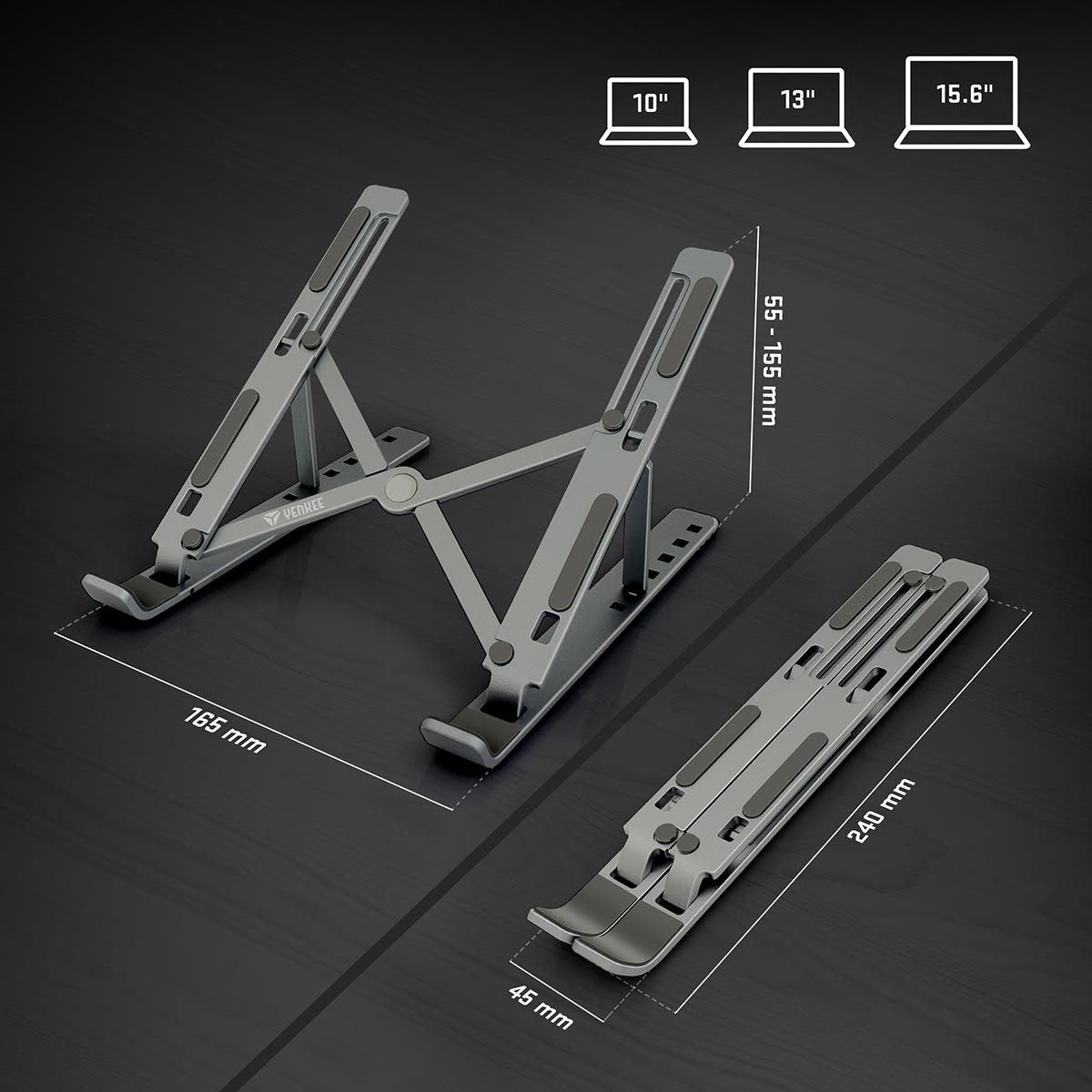 Metal Foldable Portable Laptop Stand & Bed Table