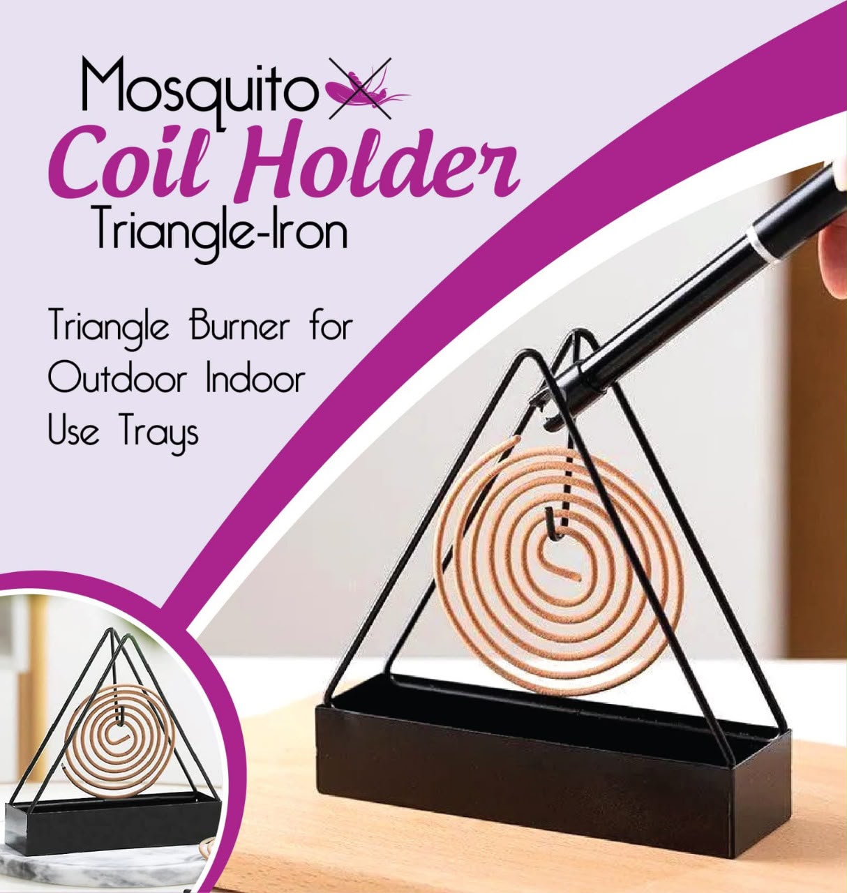 Metal Mosquito Coil Hanger & Holder Stand