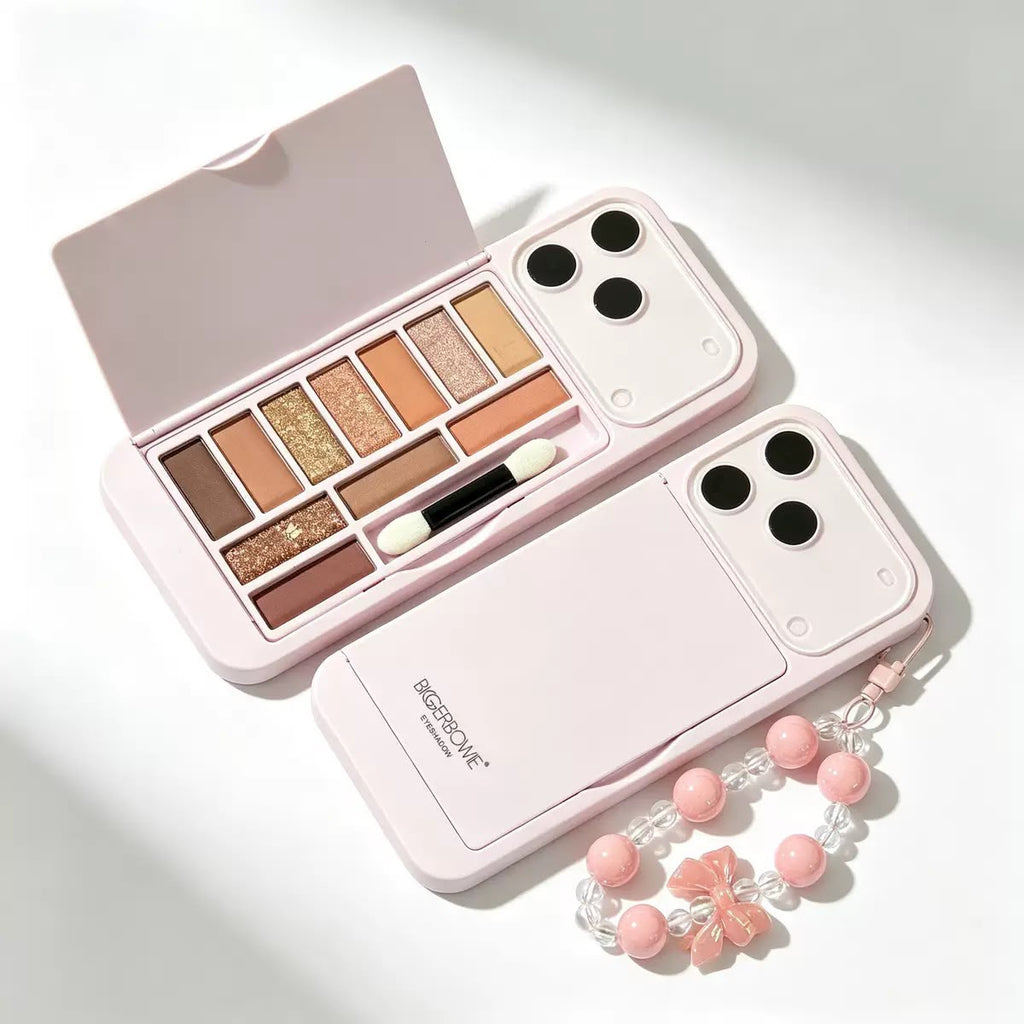 Phone 17 Case with Built-in Eyeshadow & Phone Chain