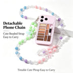 Phone 17 Case with Built-in Eyeshadow & Phone Chain