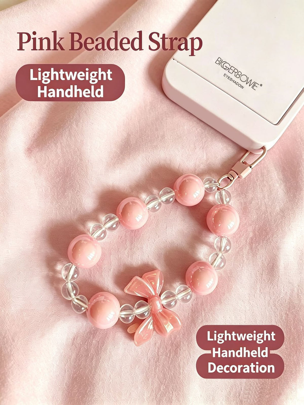 Phone 17 Case with Built-in Eyeshadow & Phone Chain