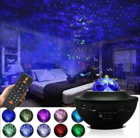 Galaxy Projector Star Light Speaker with Remote Control | Big Bowl Music Speaker & Multicolor Modes
