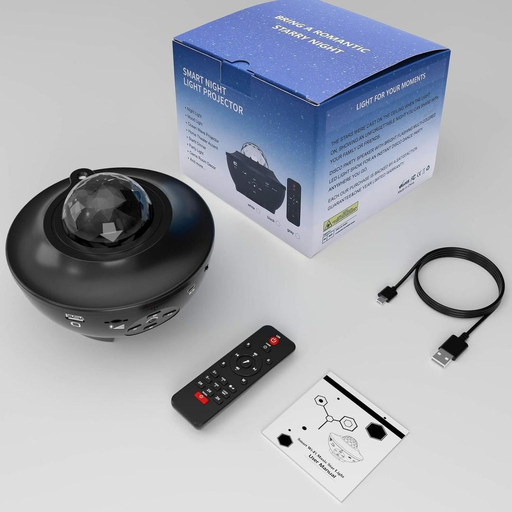 Galaxy Projector Star Light Speaker with Remote Control | Big Bowl Music Speaker & Multicolor Modes