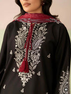 Ready to Wear Heavy Embroidered Malai Lawn 2-Piece Suit with Farshi Shalwar